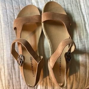 Lucky brand  suede leather sandals